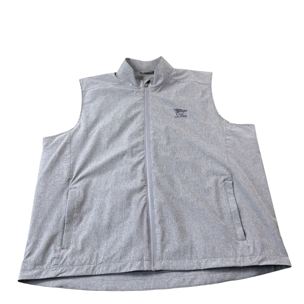 Holderness & Bourne Gray LACC 123rd US Open Mens Golf Full Zip Vest 2XL XXL